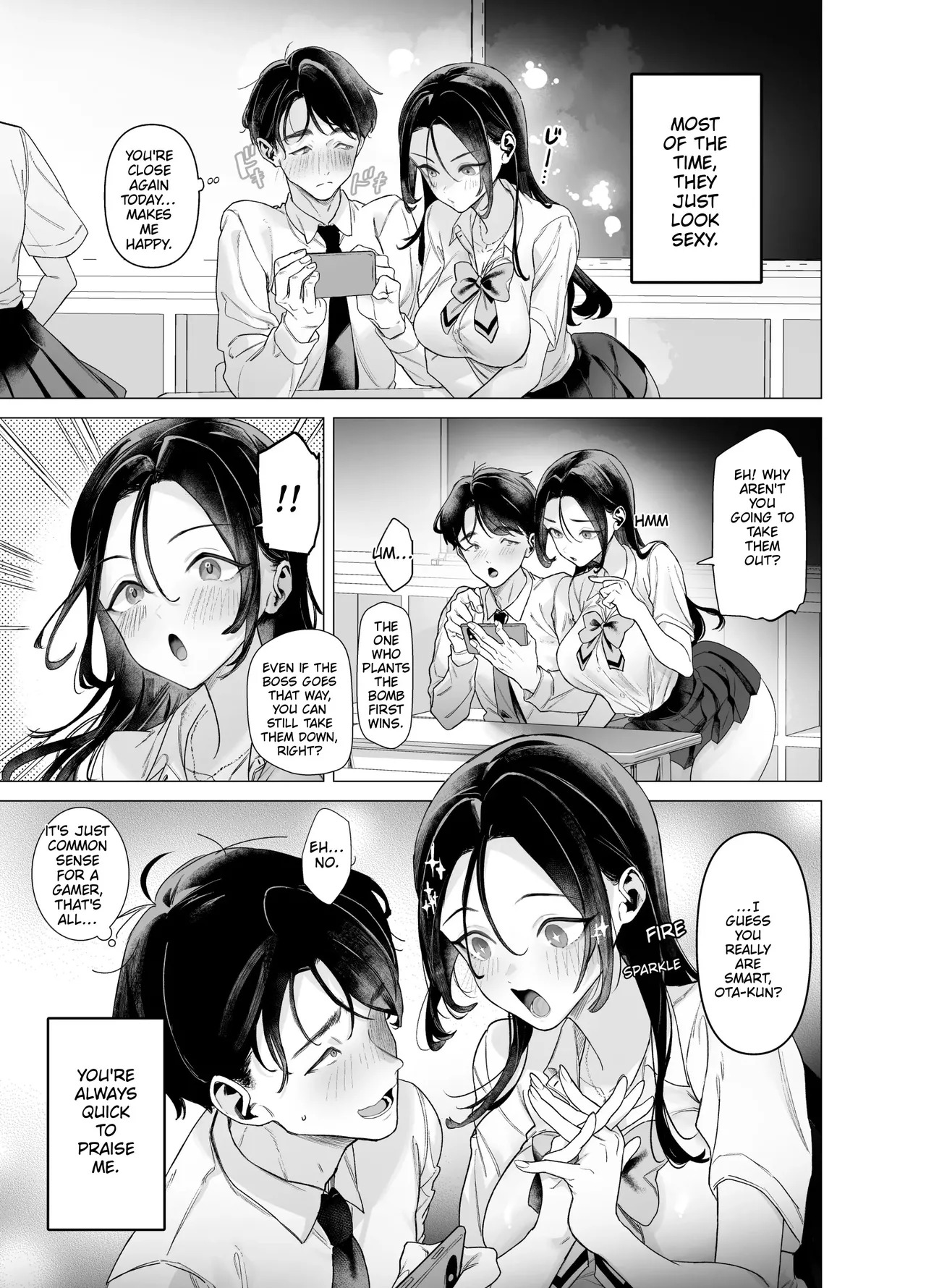 A gal who doesn't act submissive but is weak for a big cock, and a huge-dicked otaku. page 5 full