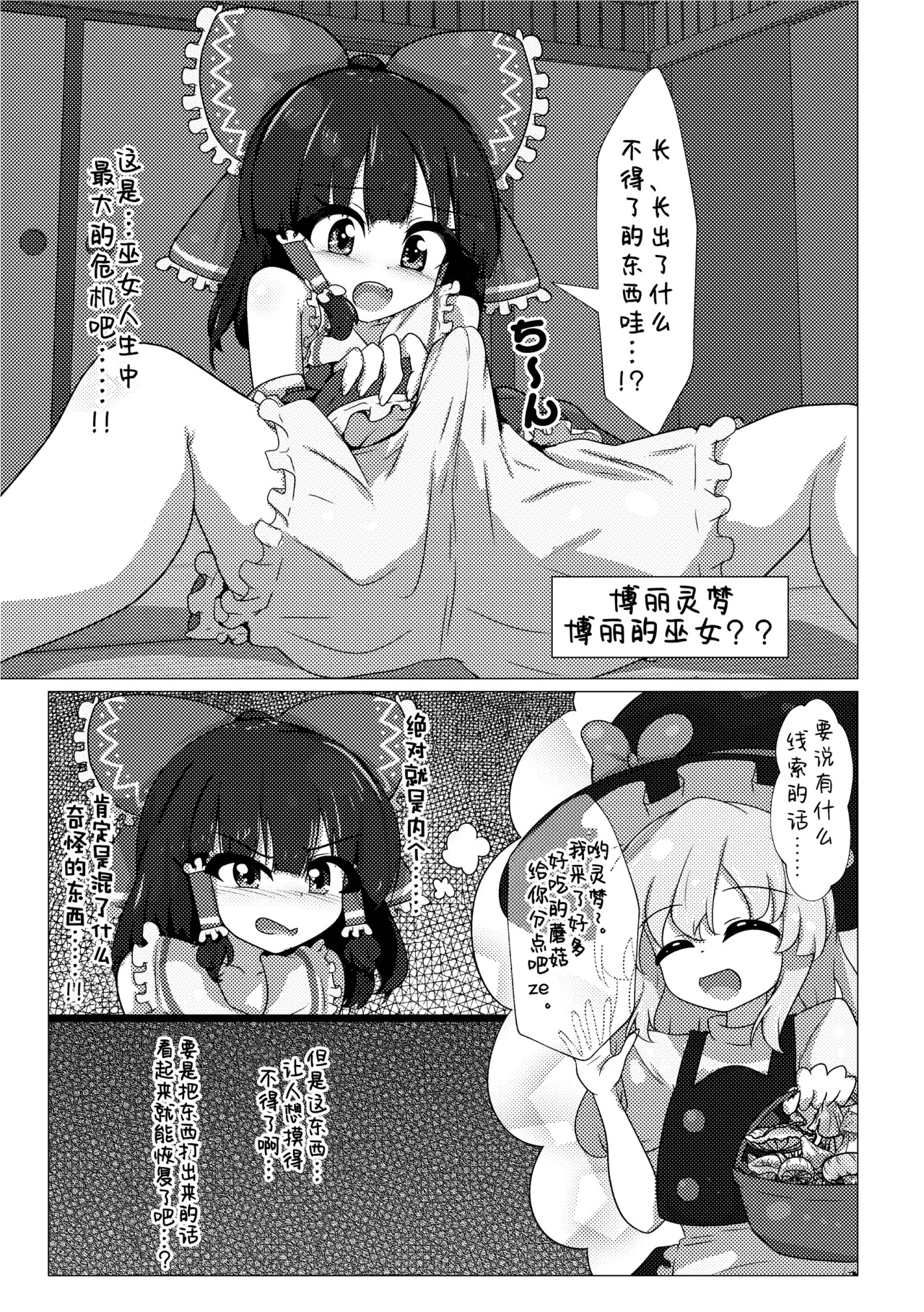 Reimu ni Nani ka Haetendango!? | 灵梦长出那个东西了！？ page 4 full