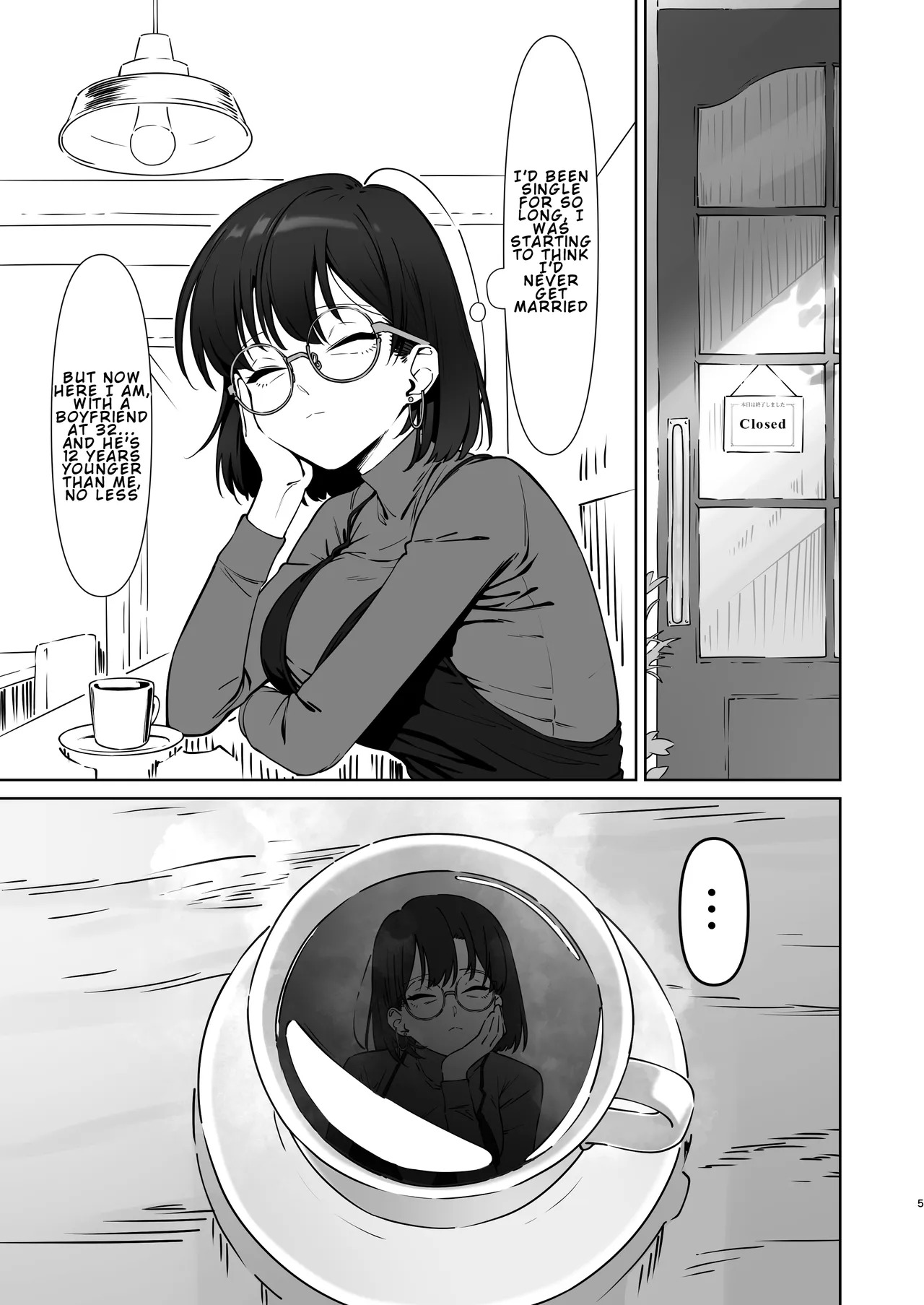 My first sexual experience was with the boss of the cafe I’d been going to for 16 years Ch. 2 page 6 full
