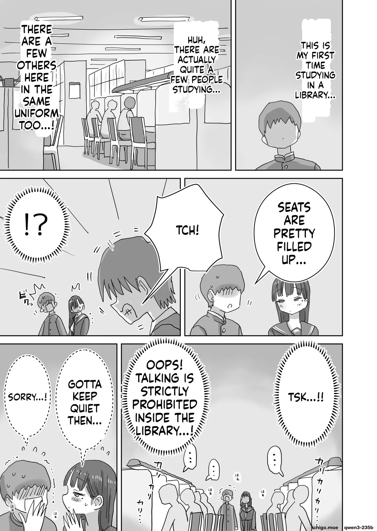 Toshokan demo Kossori Nakadashi sasete Kureru Classmate no Kuroi-san page 5 full