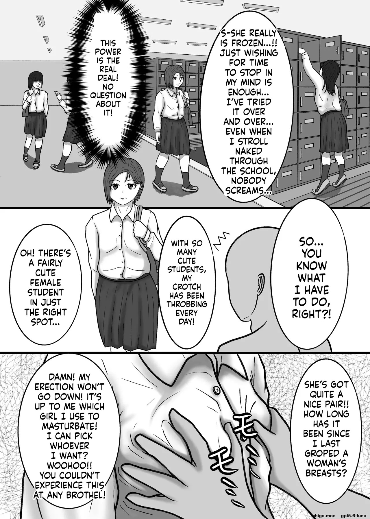 Freezing Time to Creampie My Students Over and Over! page 3 full