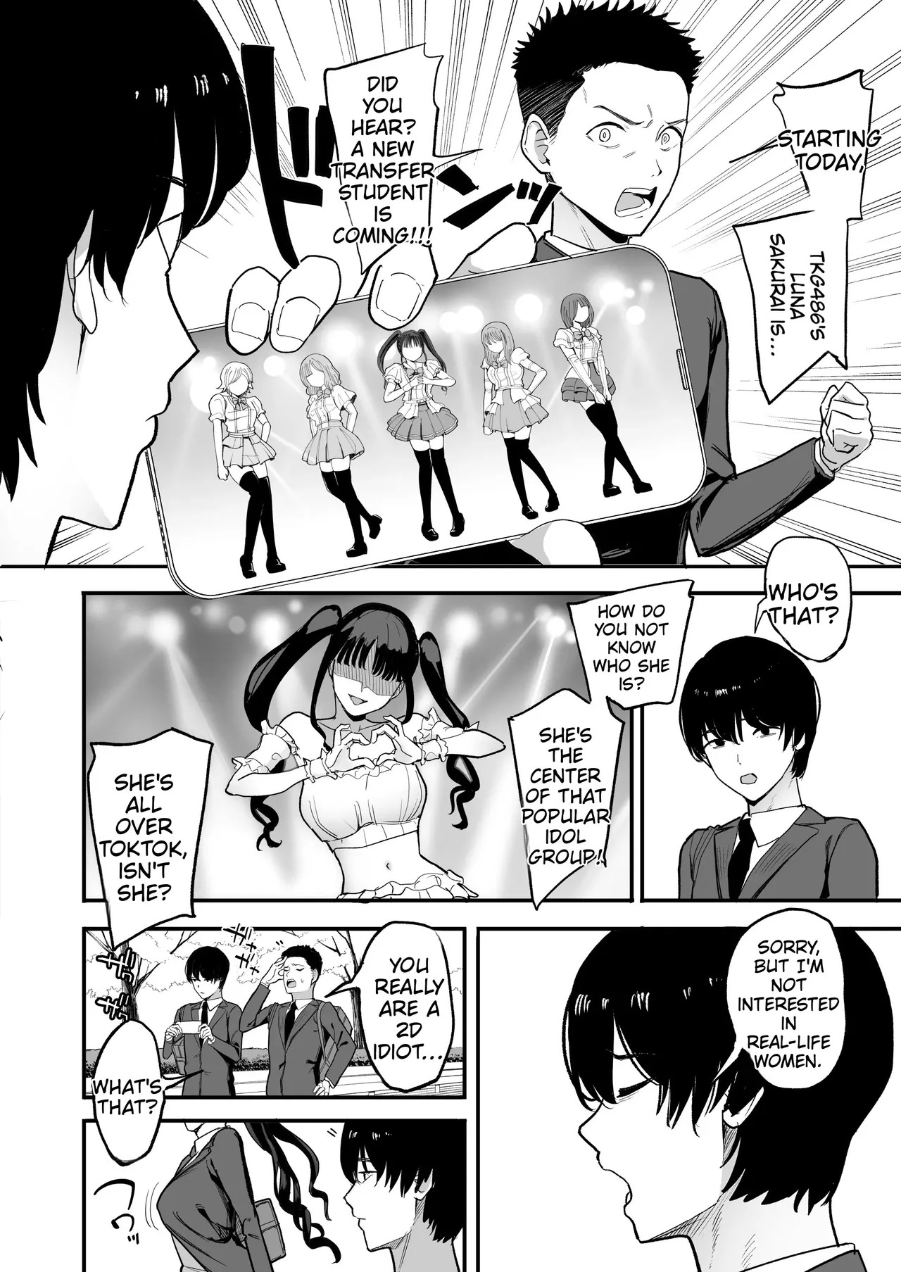 How I, a 2D-Obsessed Otaku, Fell for the Busty Idol Who Transferred to My School page 4 full