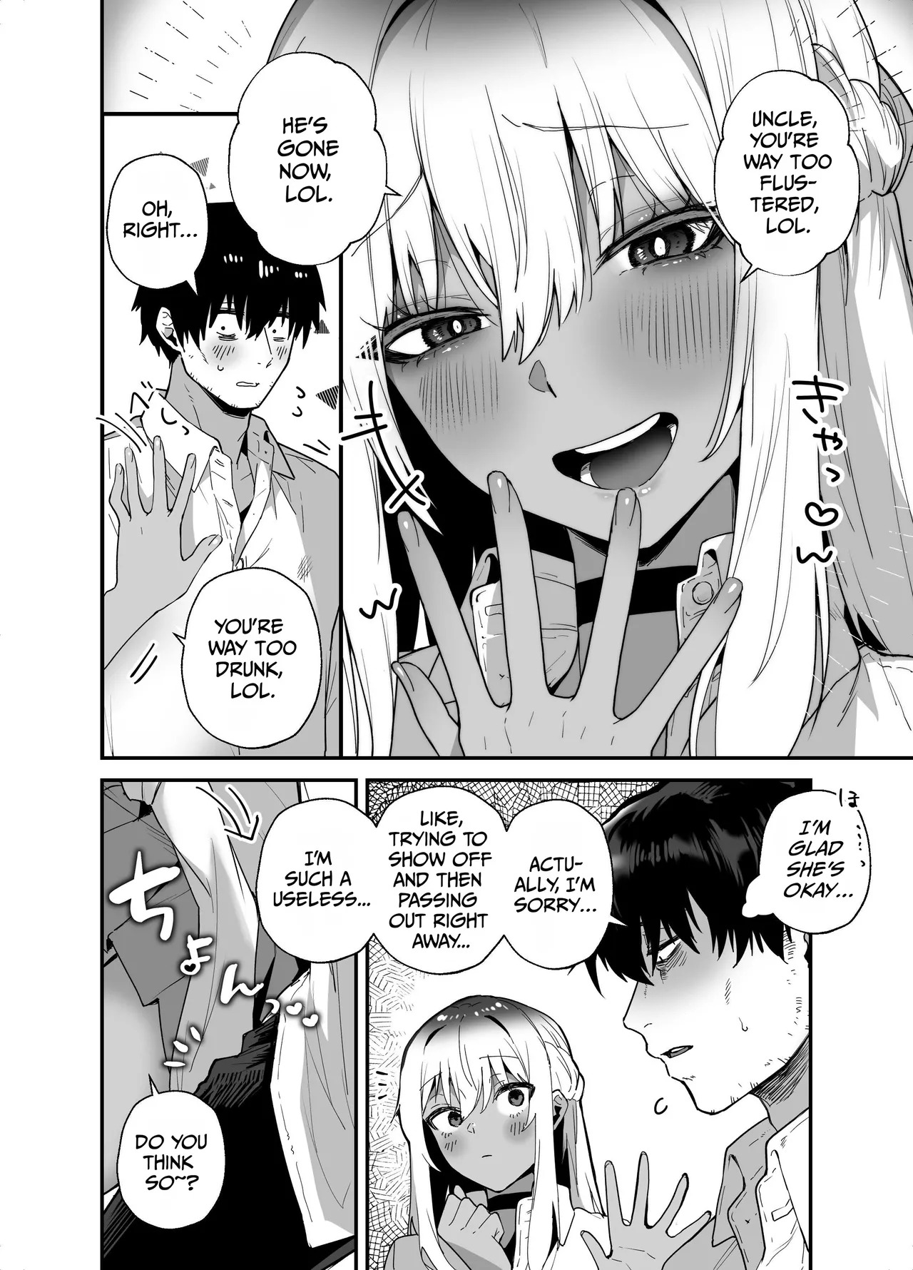 Kuro Gal no Ongaeshi -Shachiku Oji ga Kasshoku Kyonyuu Gal o Nanpa kara Tasuketara Icha Love Junai Koubi shita Hanashi- page 10 full