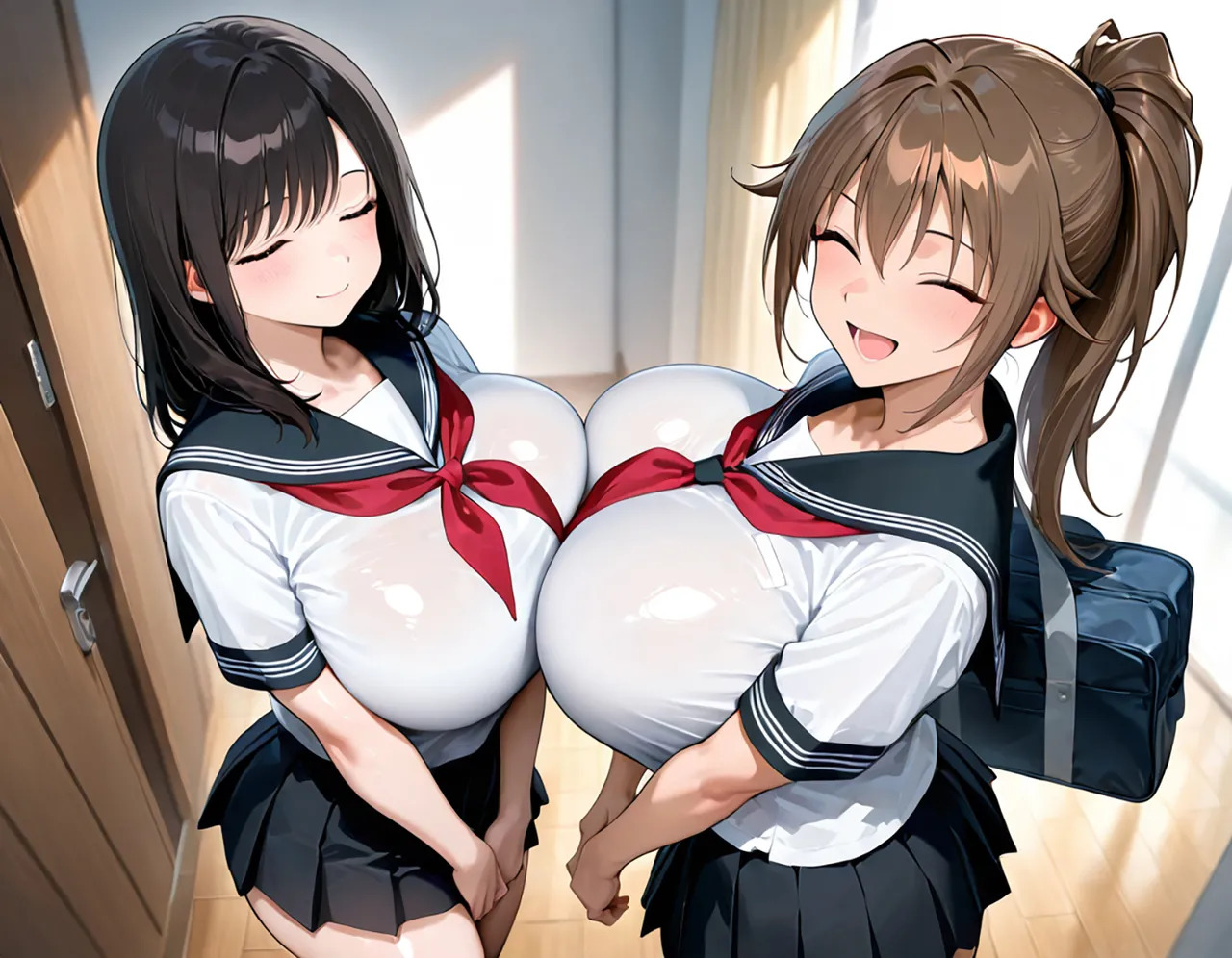 全肯定スケベ学園：綾&さつき編 / Aya & Satsuki page 8 full