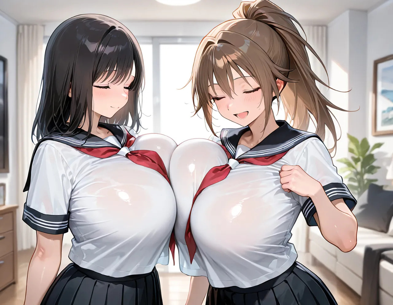 全肯定スケベ学園：綾&さつき編 / Aya & Satsuki page 9 full