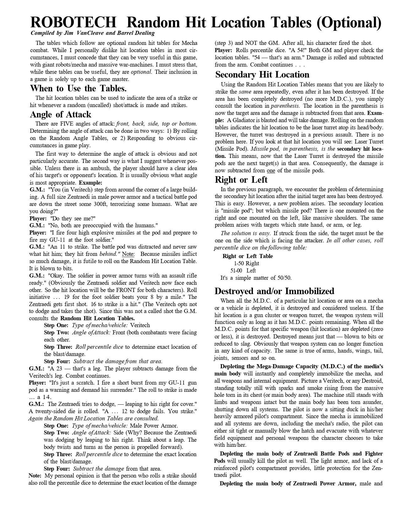 Robotech RPG - Book 2 The RDF Manual page 6 full