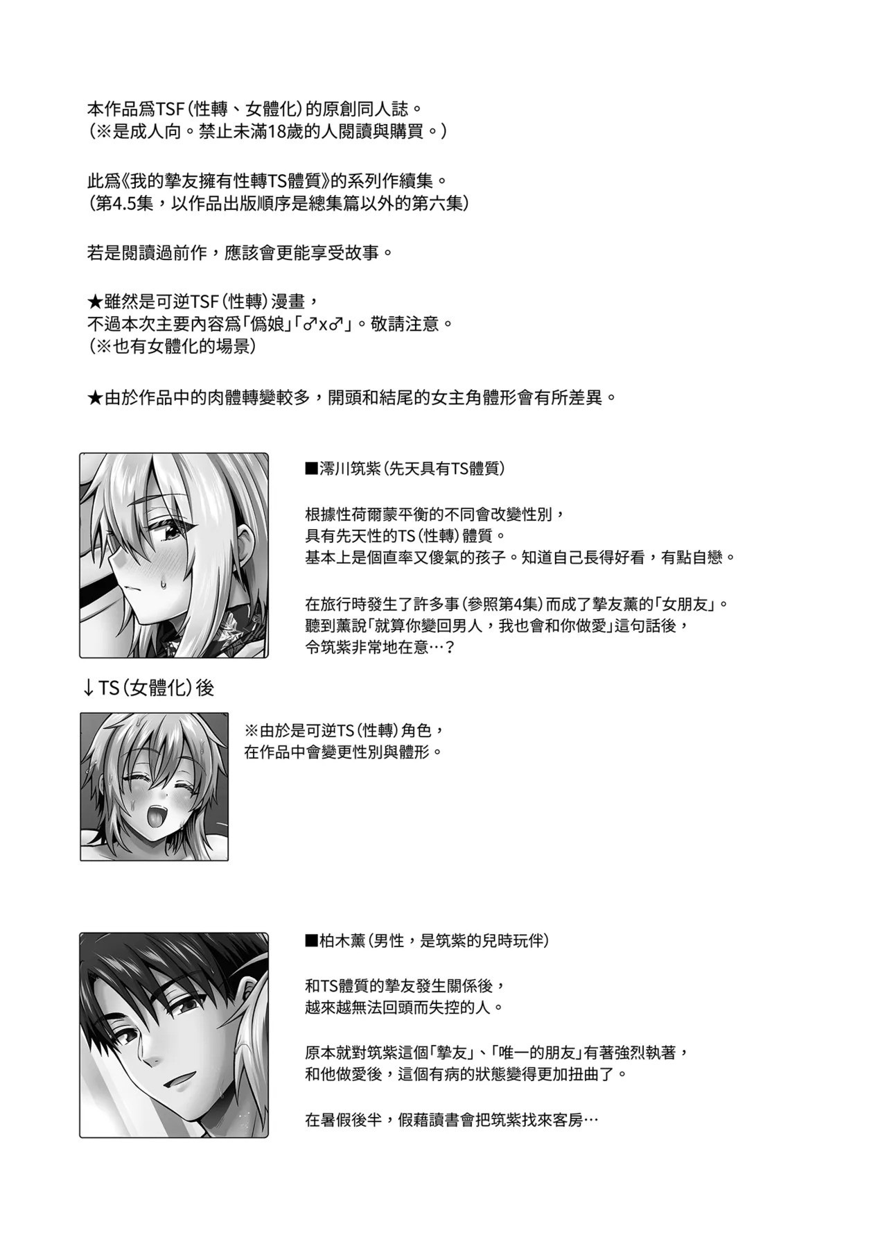 Ore no Shinyuu wa TS Taishitsu 4.5 | 我的摯友擁有性轉TS體質 4.5 page 3 full