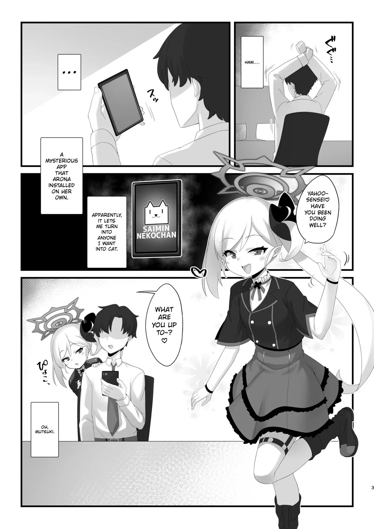 Saimin Neko Mutsuki-chan ni Nyannyan sarete mo Makenai!! | Even if hypnotized catgirl Mutsuki-chan says nyan-nyan to me, I won't give in!! page 2 full