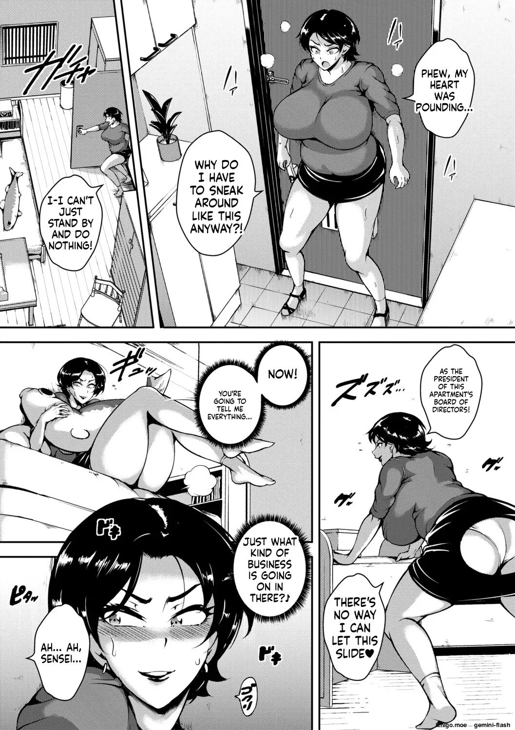 Nikuyoku Kyonyuu Tsuma Toaru Hitozuma Inyoku Mansion nite page 9 full