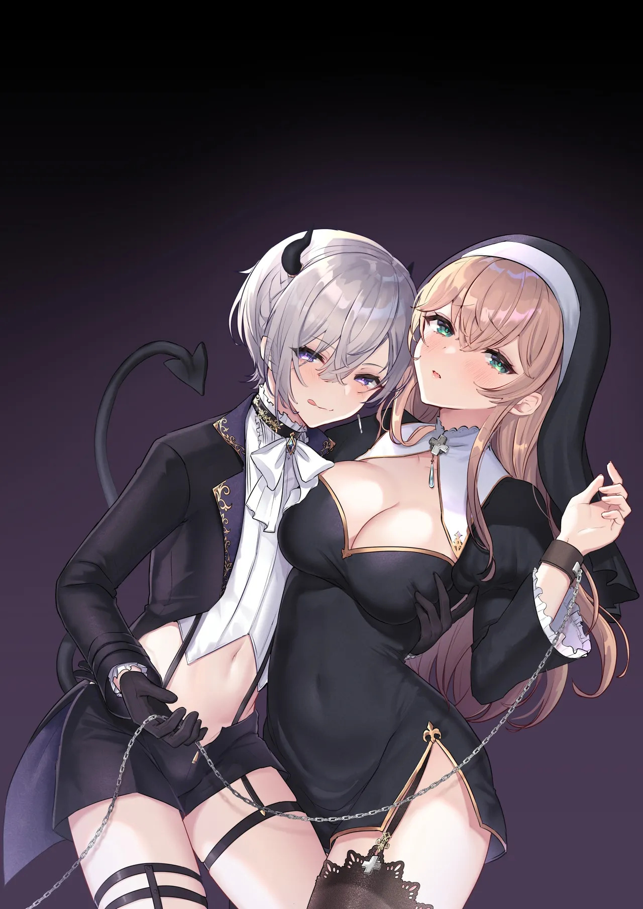 Inma Danshi to Kankin Ecchi - Saiin Kuriseme de Seijo Kairaku Ochi | Captive Sex with an Incubus ~holy woman corruption by lust inducing clitoral teasing~ page 3 full