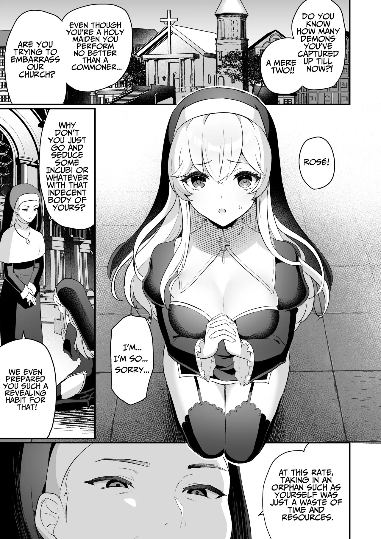 Inma Danshi to Kankin Ecchi - Saiin Kuriseme de Seijo Kairaku Ochi | Captive Sex with an Incubus ~holy woman corruption by lust inducing clitoral teasing~ page 7 full