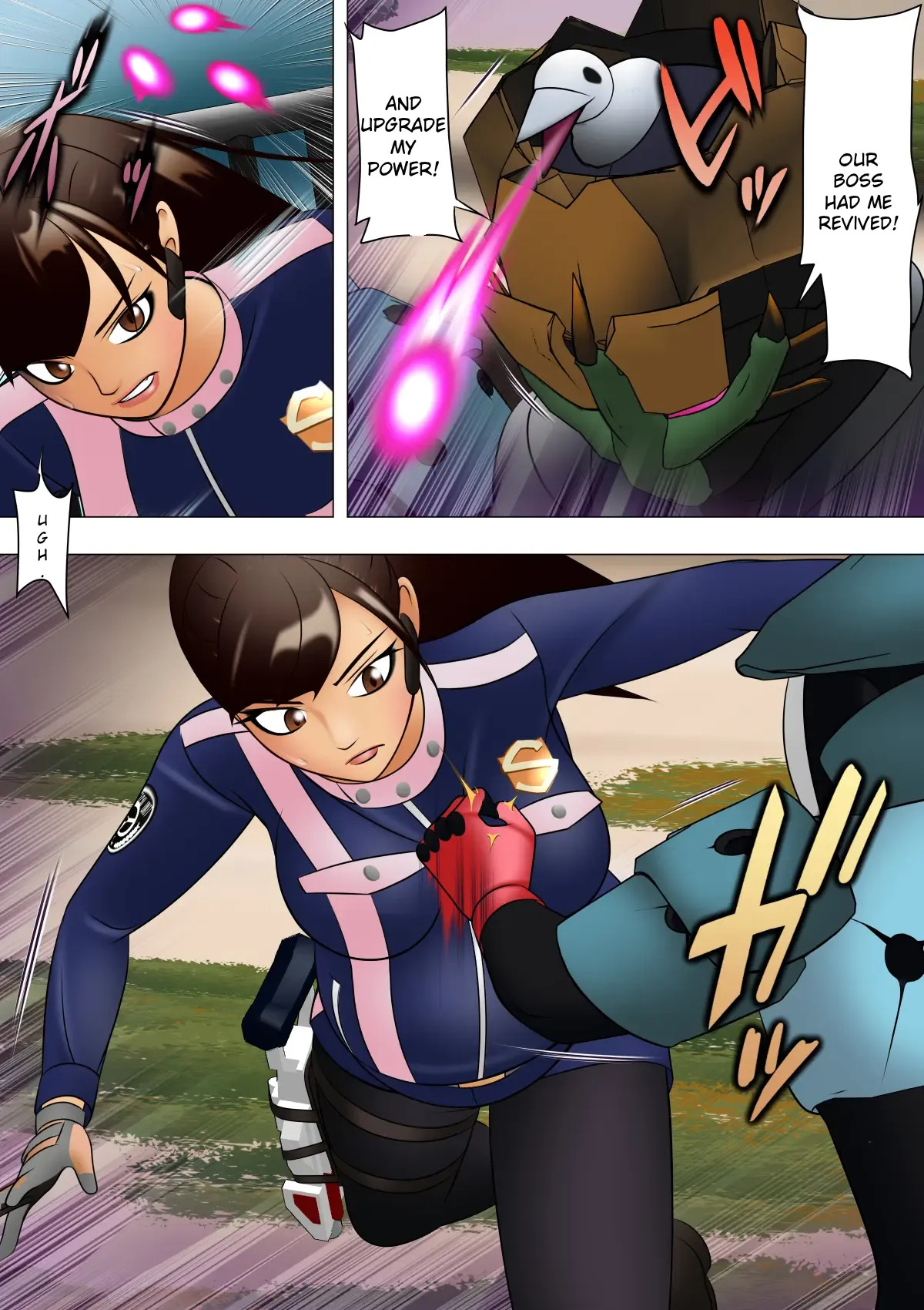 Haiboku Hiroin Henshin Dekinainode Bodi Peinto de Tatakattara Futsuu ni Maketa page 8 full