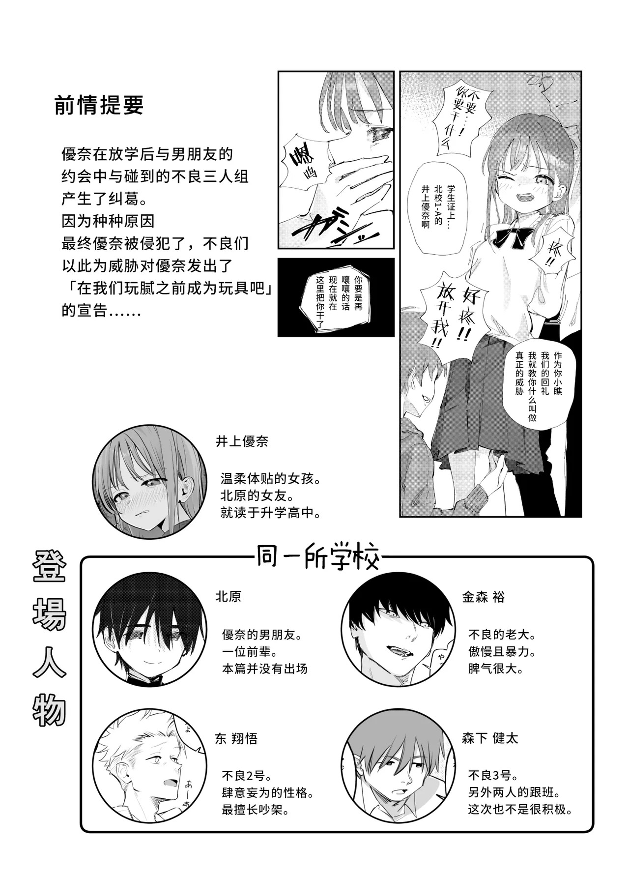 Yasashikute Kenage na Onnanoko ga Rifujin ni Furyou-tachi no Omocha ni Sareru Hon page 3 full