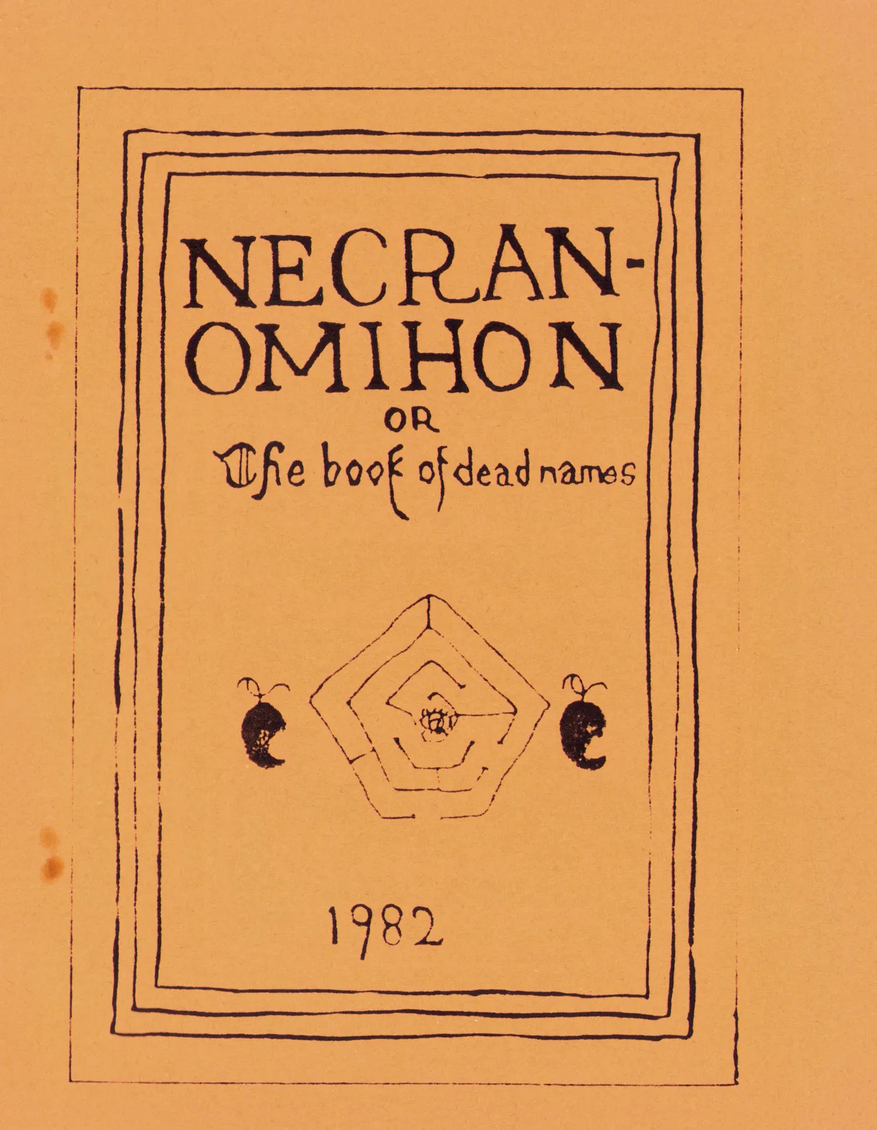 NECRAN-OMIHON - Or The Book Of Dead Names - 1982 page 1 full