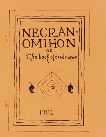 NECRAN-OMIHON - Or The Book Of Dead Names - 1982 cover