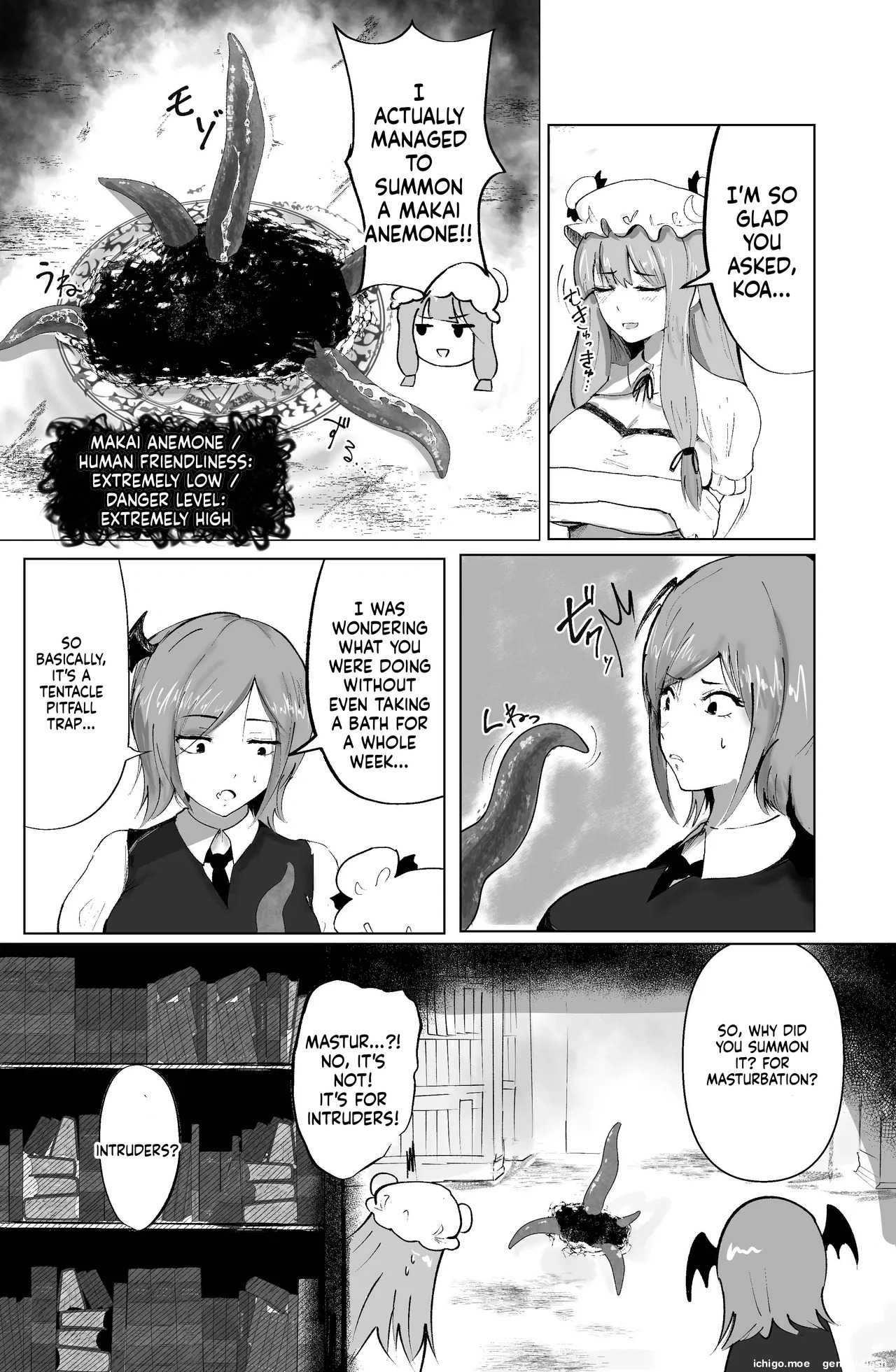 Majo to Koakuma, Kankaku Shadan Ana ni Ochiru. page 4 full