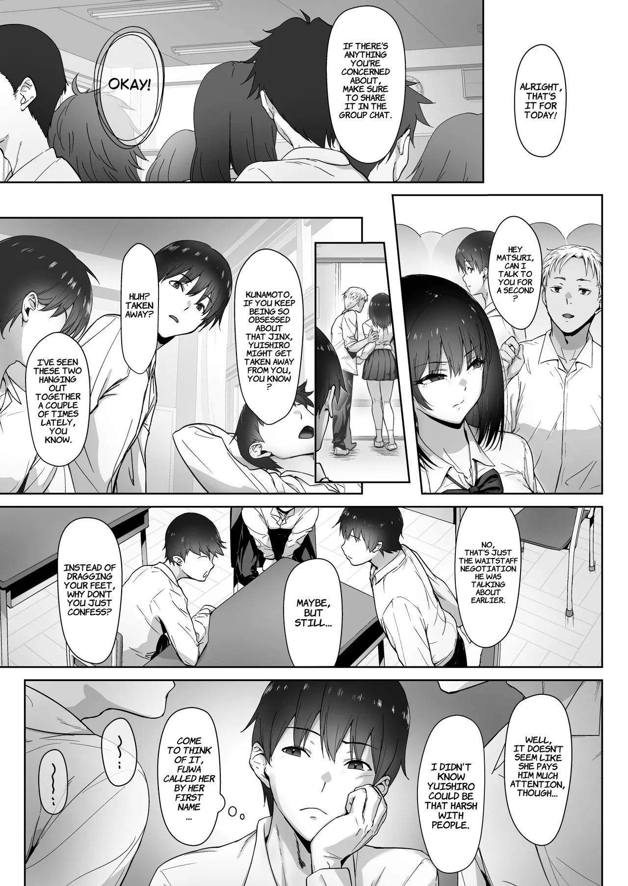 Ato no Matsuri ~Gakuensai no Jinx wa Boku ja Nakute Aitsu to Kanojo o Musubitsukeru~ | After the Festival ~The School Festival Jinx Ends Up Bringing Her and Him Together Instead of Me~ Part 1 page 9 full