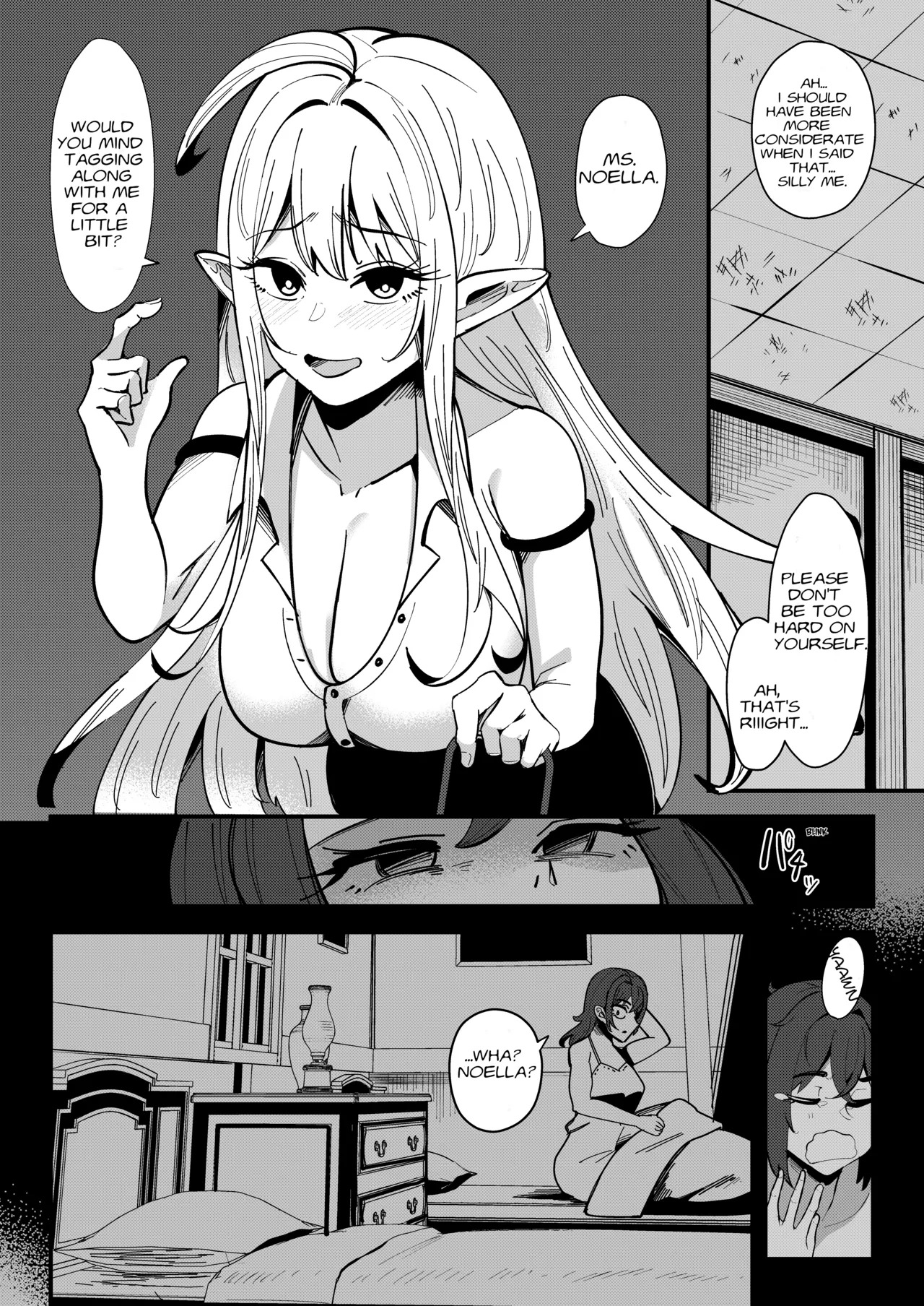 The Half Slime Elf's Absorptive Boobification -- The Tragic End of the Swordswoman and Mage Who Melt Away the Moment They Reconcile page 5 full