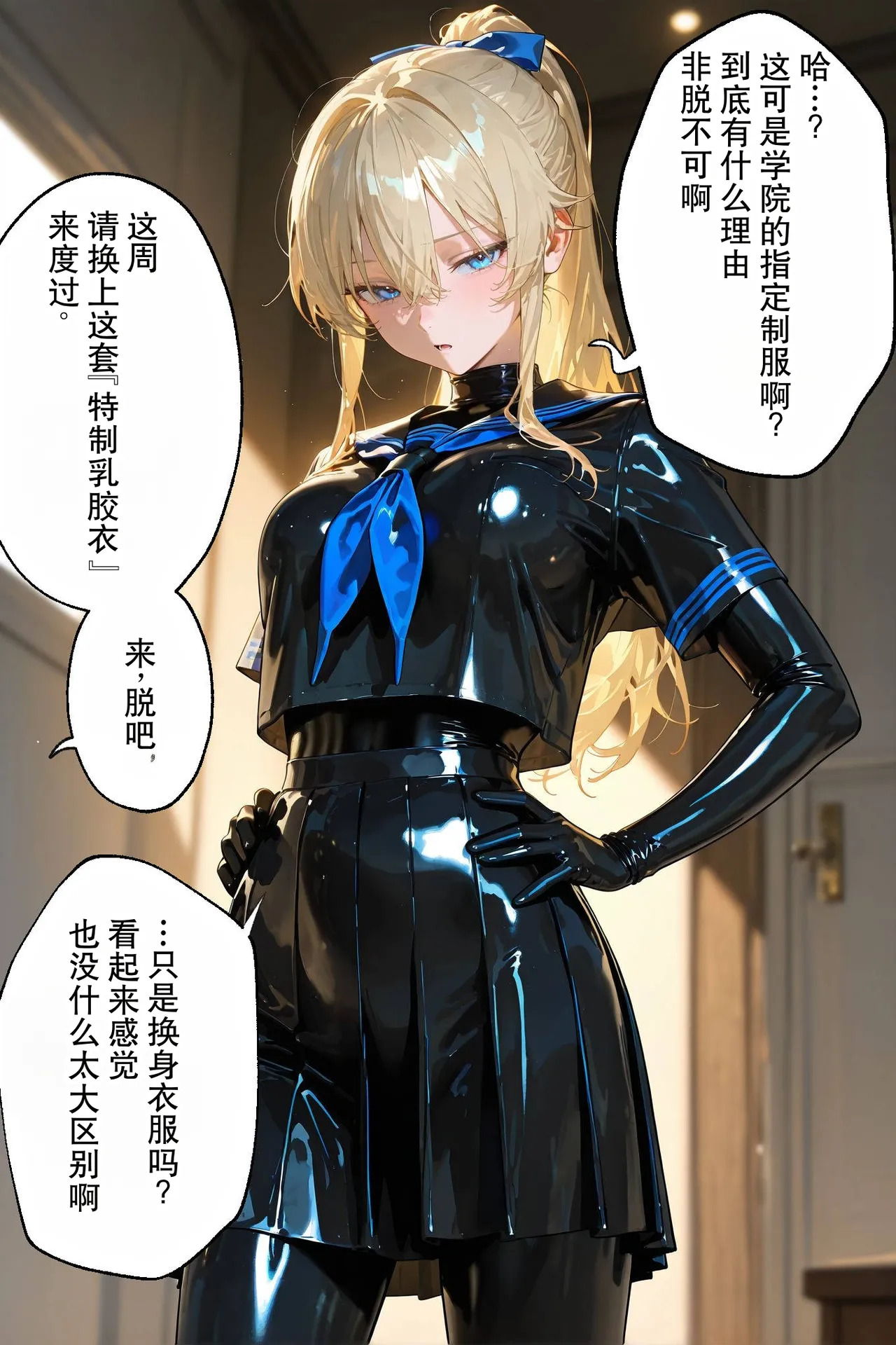 【わからせ週間】月曜日のラバースーツ密閉＆絶頂編｜護謨学院 page 9 full
