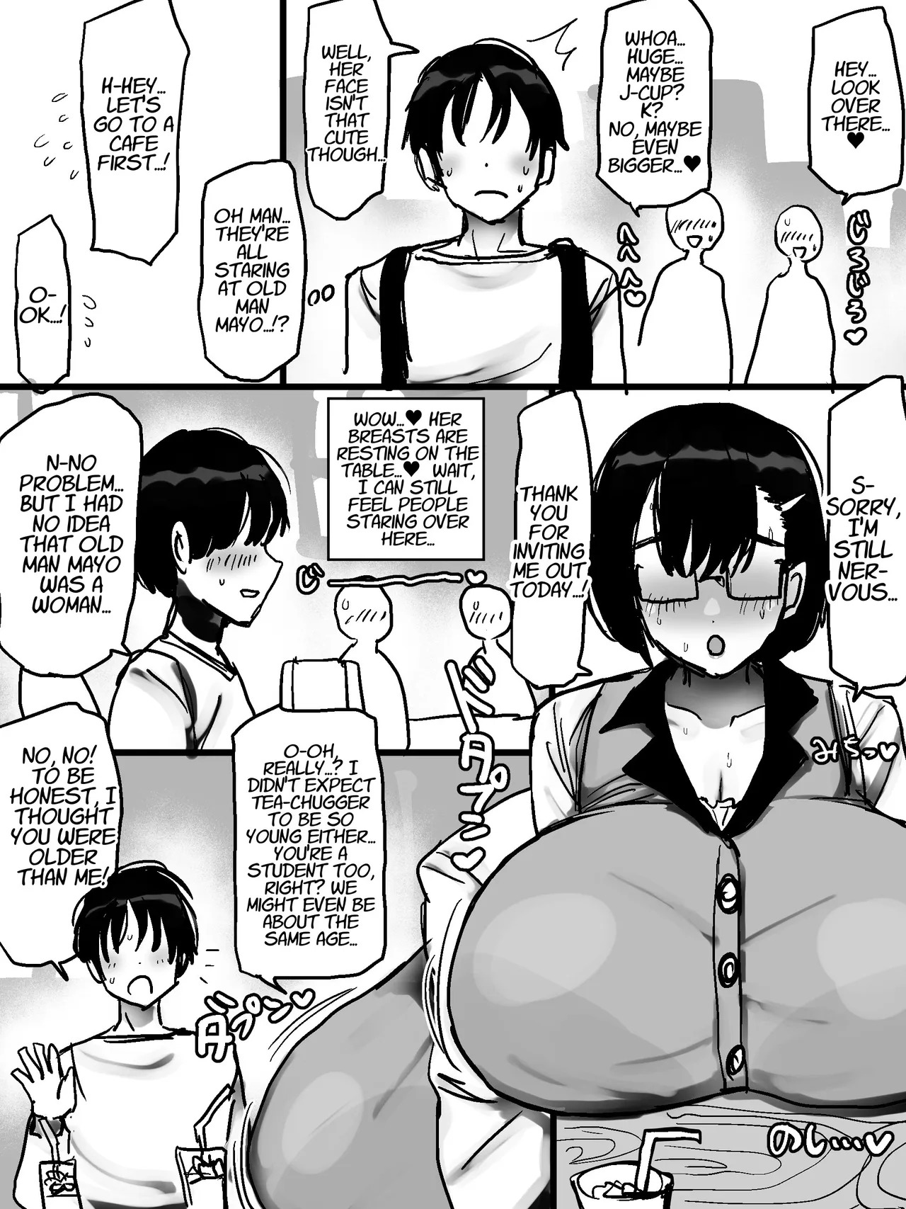 Net de Shiriatta Jimi Megane Bakunyuu to Otomodachi Koubi Shichau Hanashi | Friend Sex with the Huge-Breasted Plain Bespectacled Babe I Met Online page 4 full
