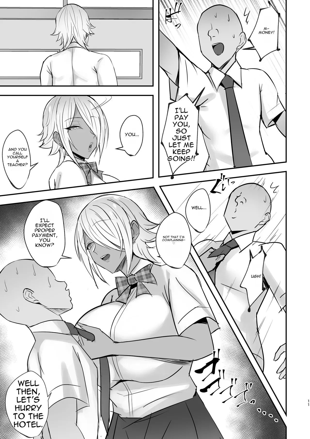Cool na Choushin Ikemen Ginpatsu Bakunyuu Kuro Gal no Mesu no Kao | The Slutty Face of the Cool, Tall, Handsome, Silver-Haired, Busty Black Gyaru page 10 full