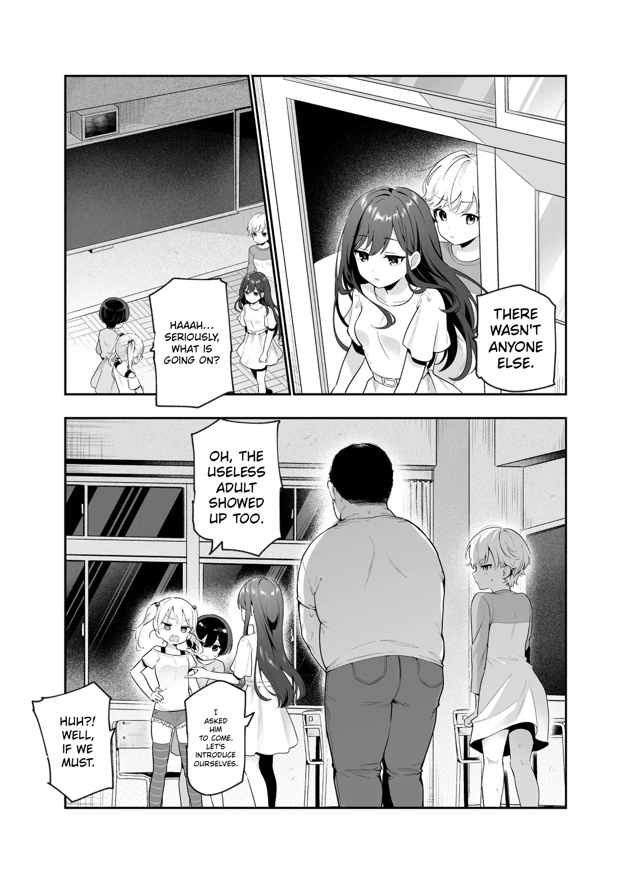 Locked in School EX: 4 Girls and Me, an Adult who is Being Trusted Against Common Sense | Gakkou ni Tojikomerarete EX Yonin no Onnanoko to Yatara Fushizen ni Shinrai sareru Otona no Ore page 9 full