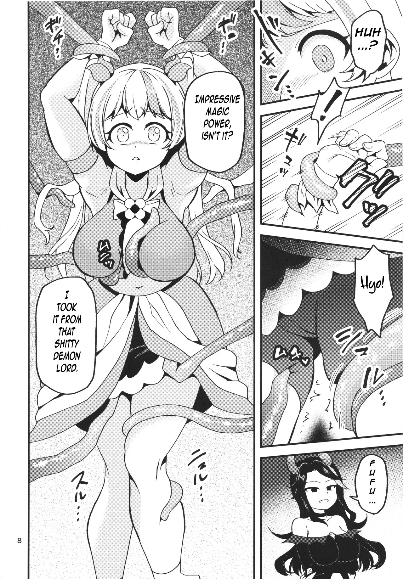 The Defeated Older Magical Girl Succumbs to Her Former Partner Witch's Tentacles page 7 full